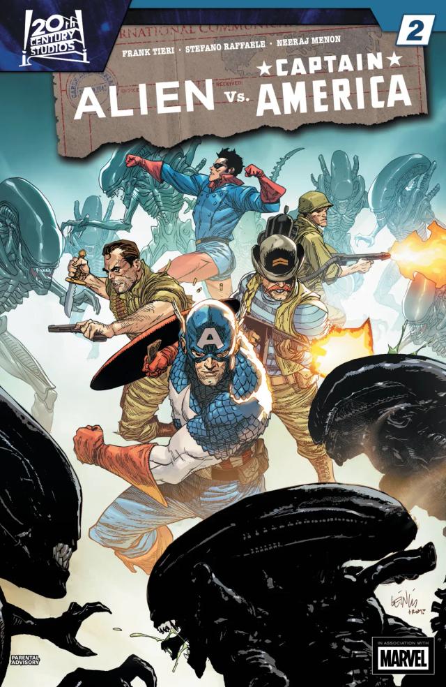 Cover for Alien Vs. Captain America issue 2