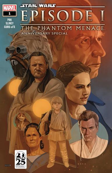 Cover for comic book series called Star Wars: Phantom Menace 25th Anniversary Special