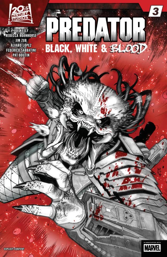 Cover for Predator: Black, White & Blood issue 3