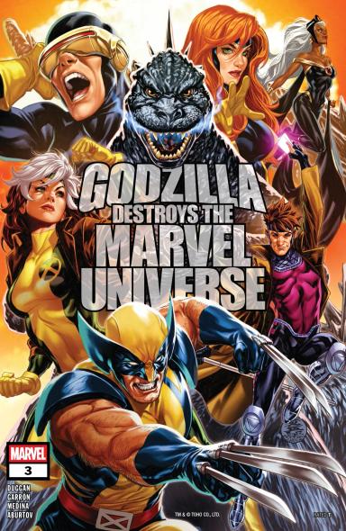 Cover for Godzilla Destroys The Marvel Universe issue number 3