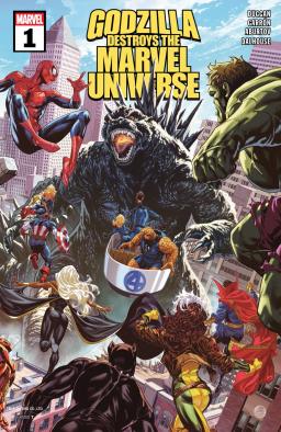 Cover for Godzilla Destroys The Marvel Universe issue number 1
