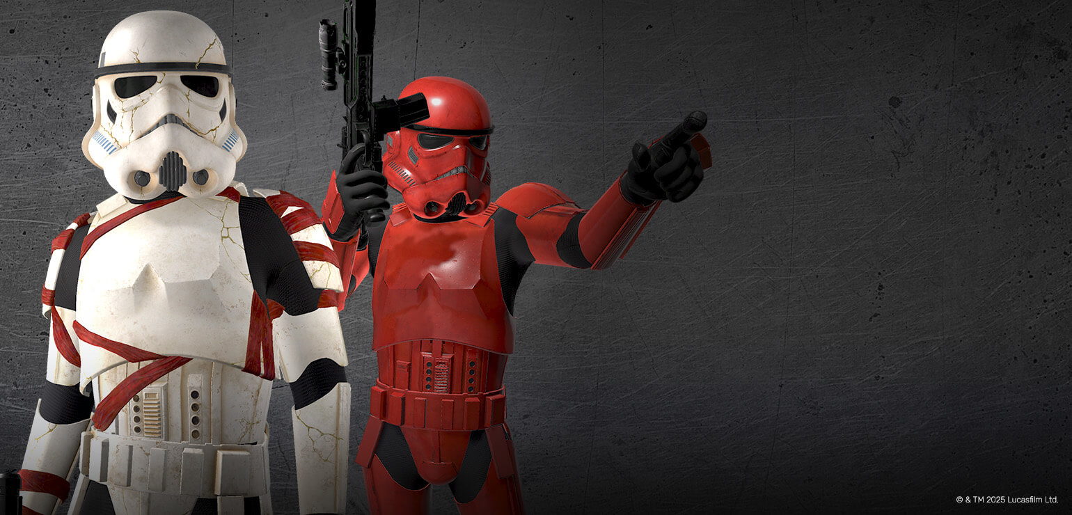 Stormtroopers collectibles in digital form featuring Crimson and Night trooper