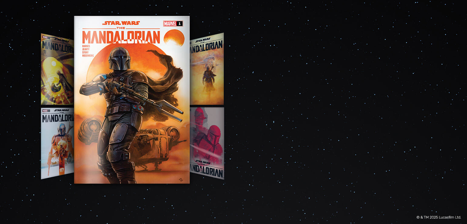 Star Wars digital comics release featuring The Mandalorian #1 cover variants